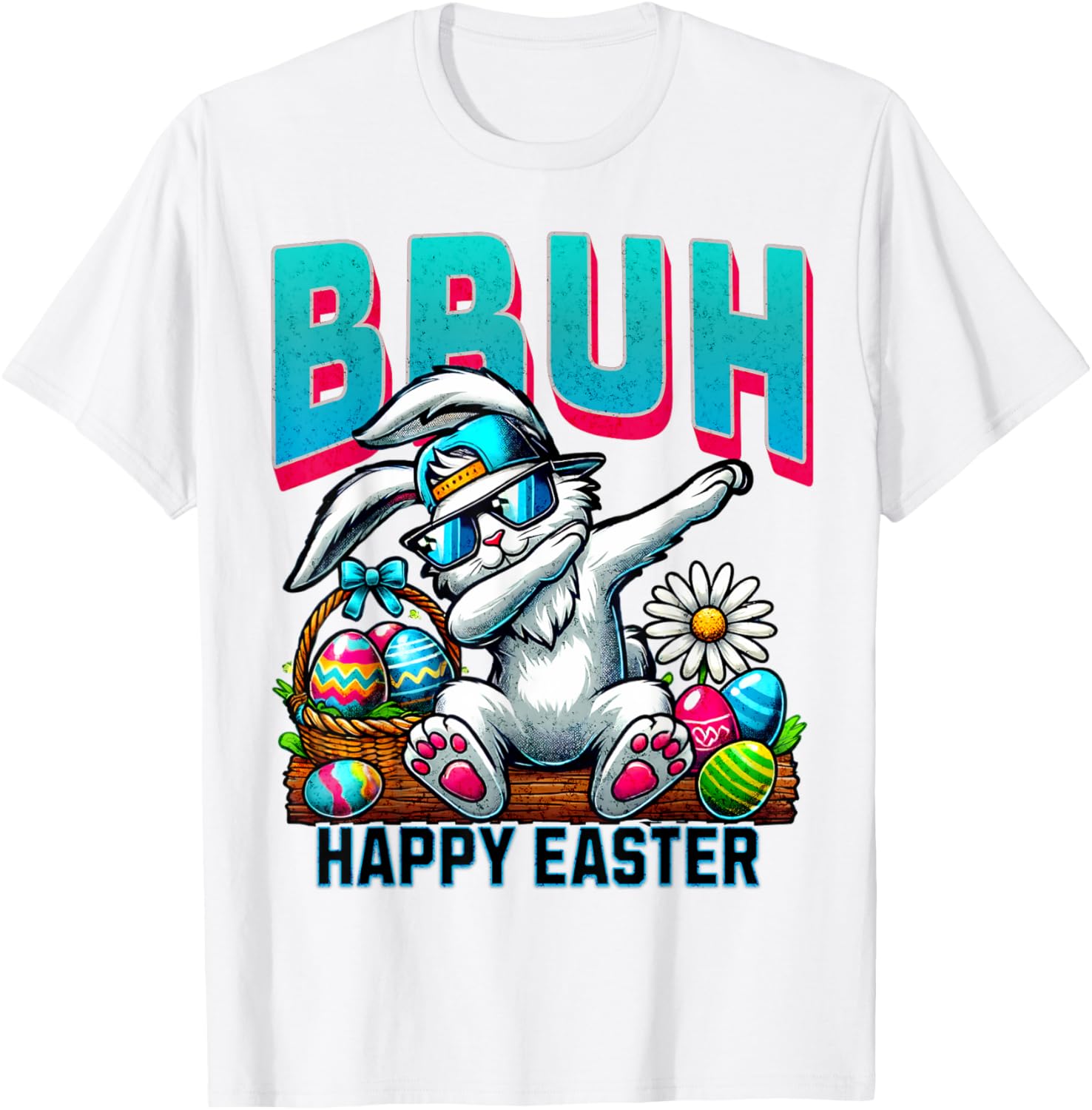 Bruh Easter Bunny Funny Dab Meme Cute Spring T-Shirt