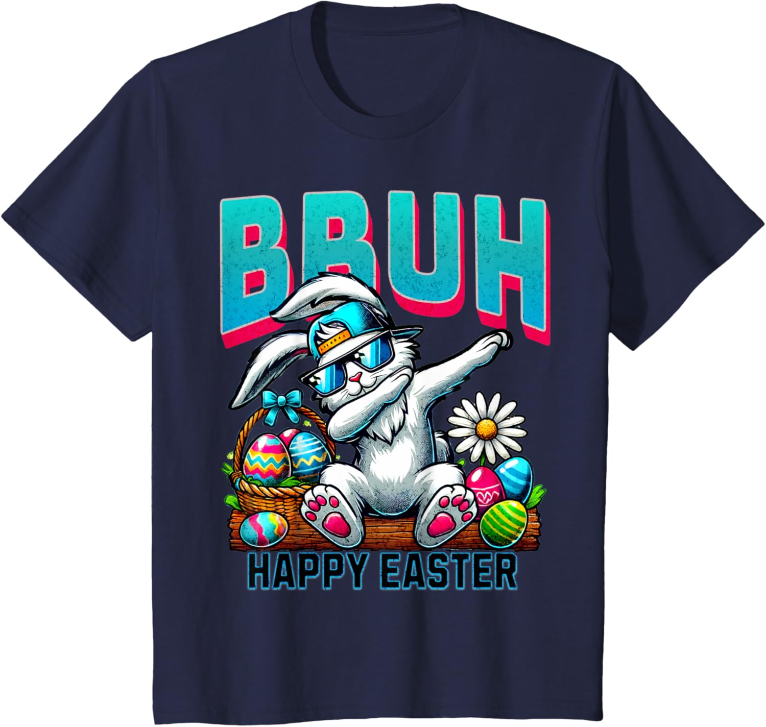 Bruh Easter Bunny Funny Dab Meme Cute Spring T-Shirt