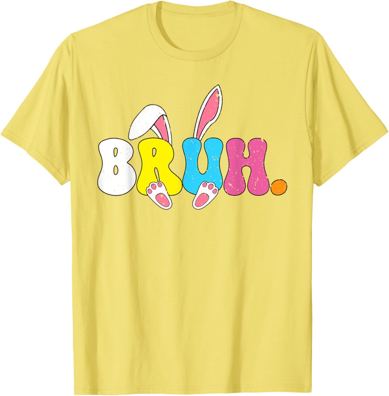 Bruh Easter Bunny Rabbit Face Easter Day Teens Boys Kids T-Shirt