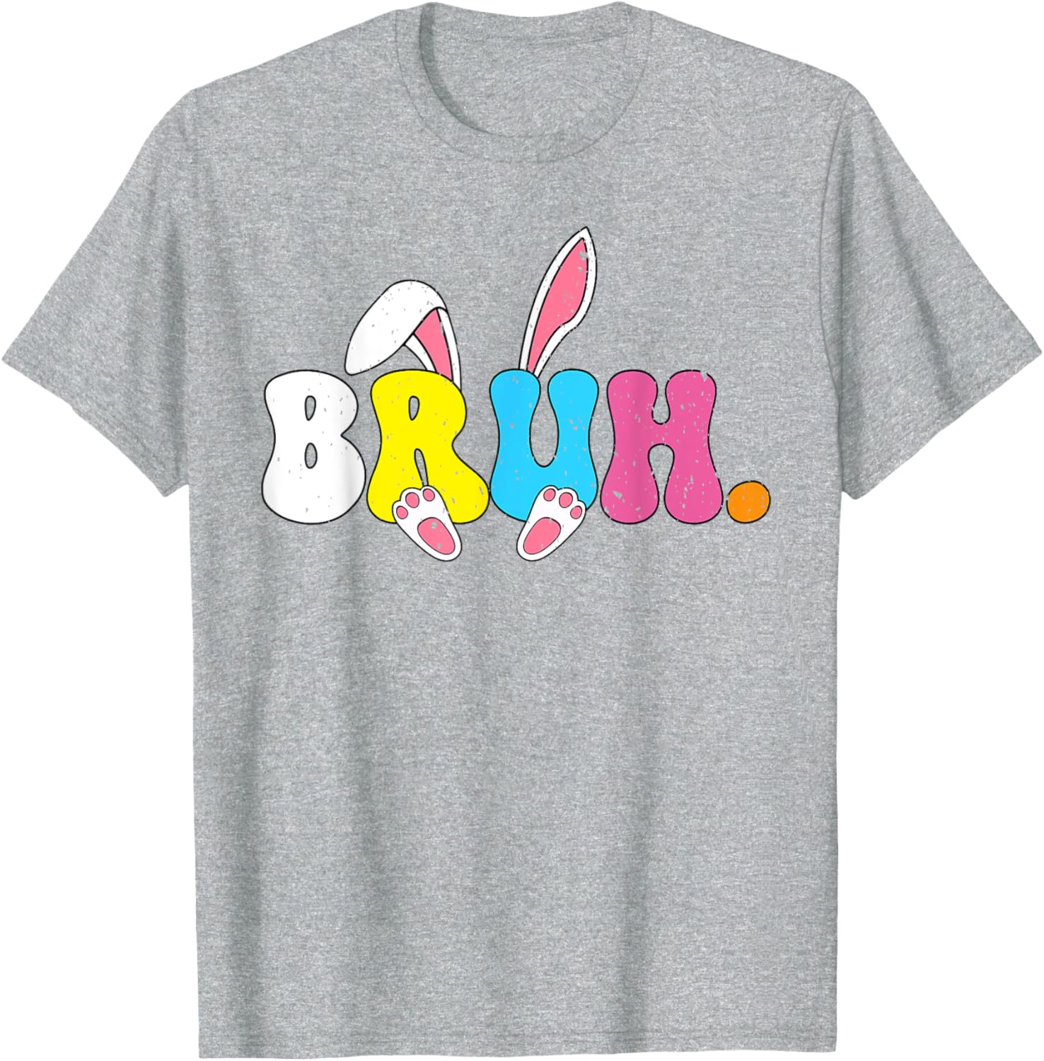 Bruh Easter Bunny Rabbit Face Easter Day Teens Boys Kids T-Shirt