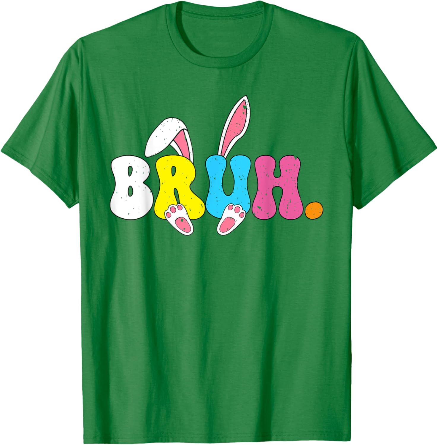 Bruh Easter Bunny Rabbit Face Easter Day Teens Boys Kids T-Shirt