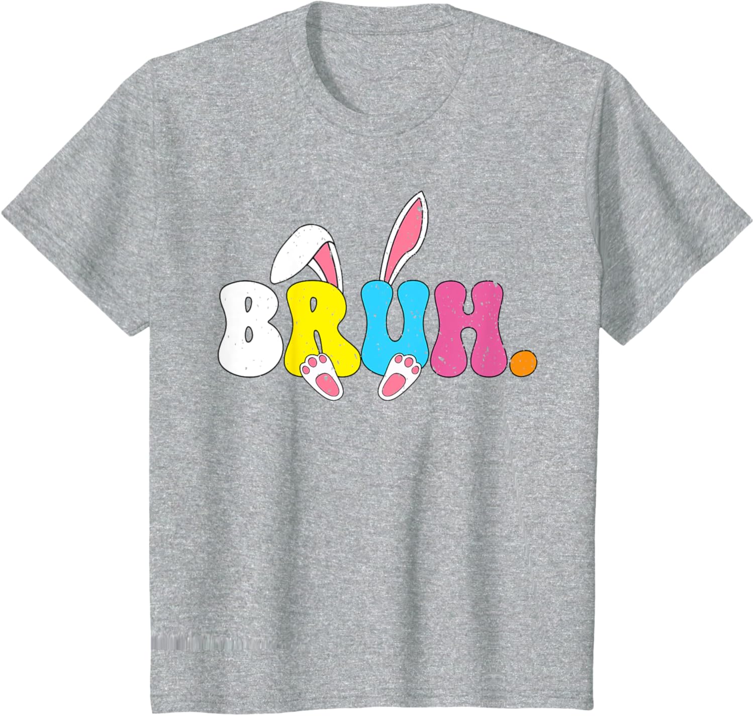 Bruh Easter Bunny Rabbit Face Easter Day Teens Boys Kids T-Shirt