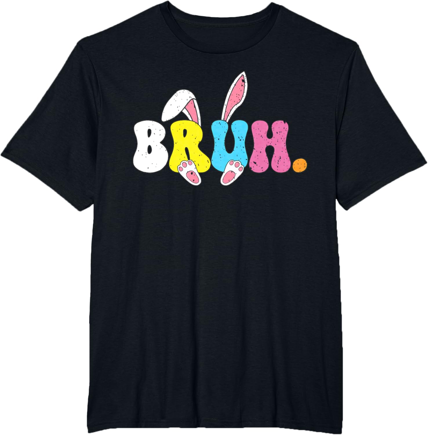 Bruh Easter Bunny Rabbit Face Easter Day Teens Boys Kids T-Shirt