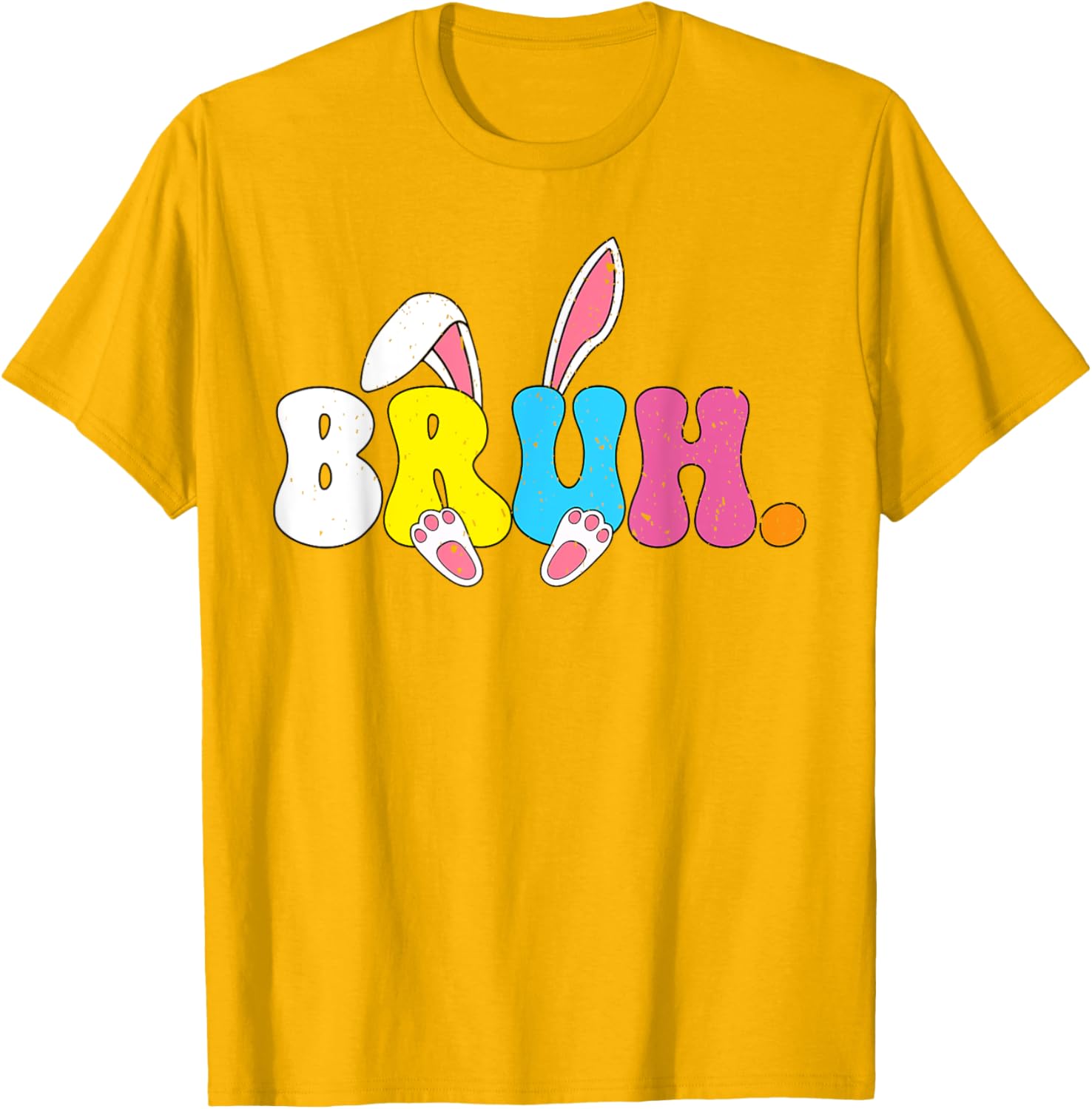 Bruh Easter Bunny Rabbit Face Easter Day Teens Boys Kids T-Shirt