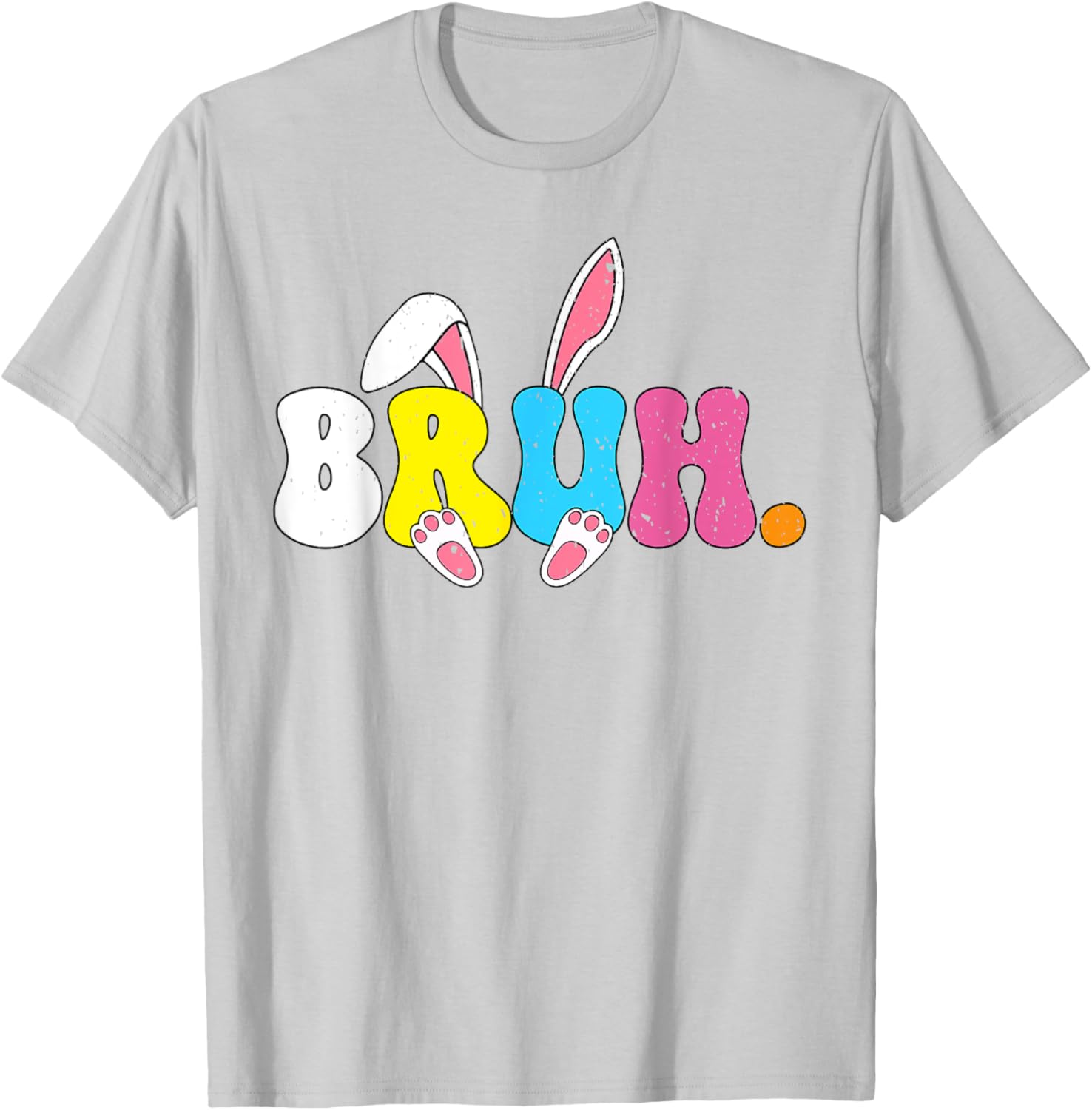 Bruh Easter Bunny Rabbit Face Easter Day Teens Boys Kids T-Shirt