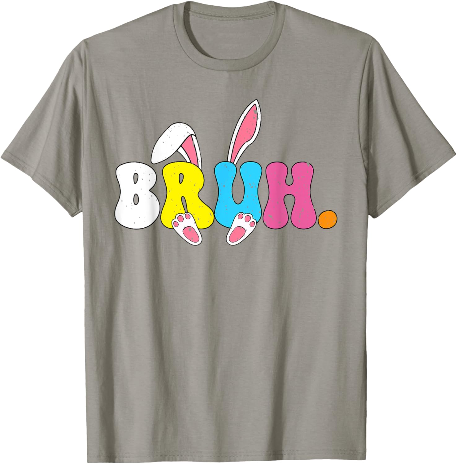 Bruh Easter Bunny Rabbit Face Easter Day Teens Boys Kids T-Shirt