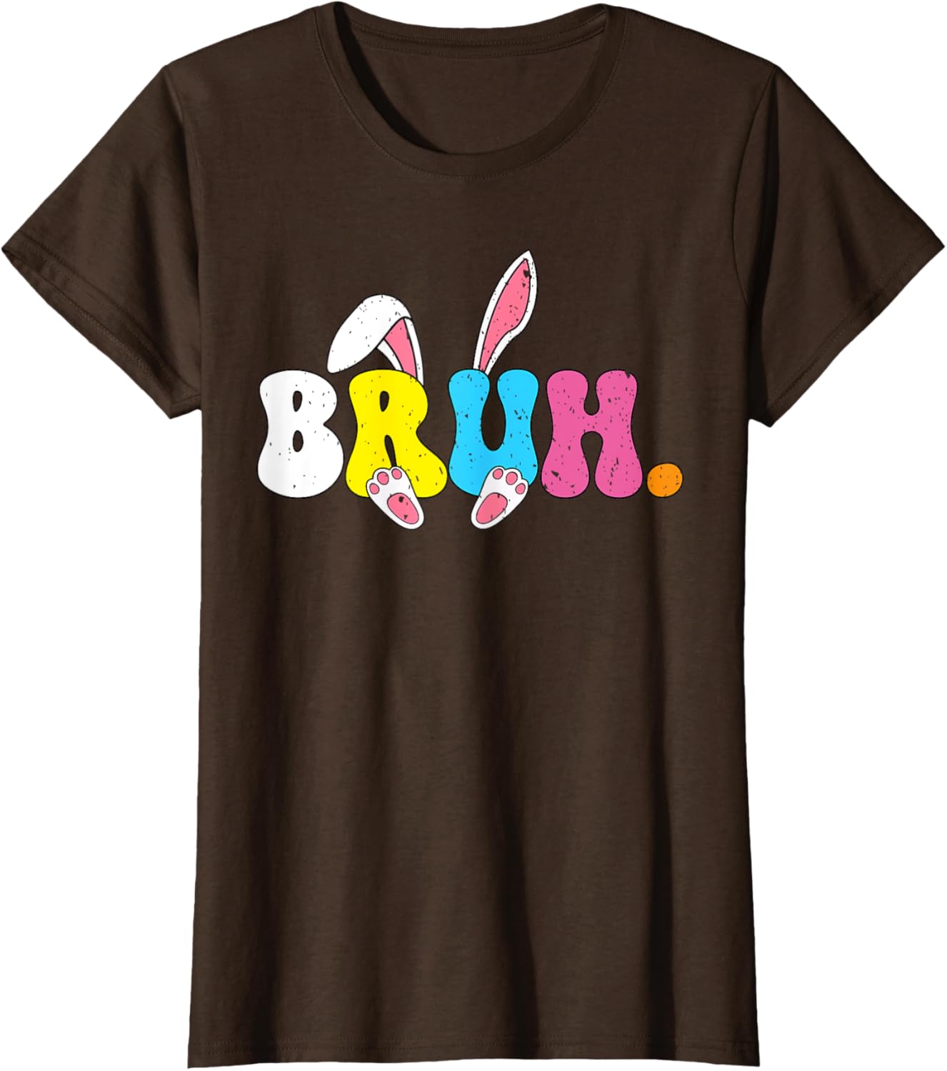 Bruh Easter Bunny Rabbit Face Easter Day Teens Boys Kids T-Shirt