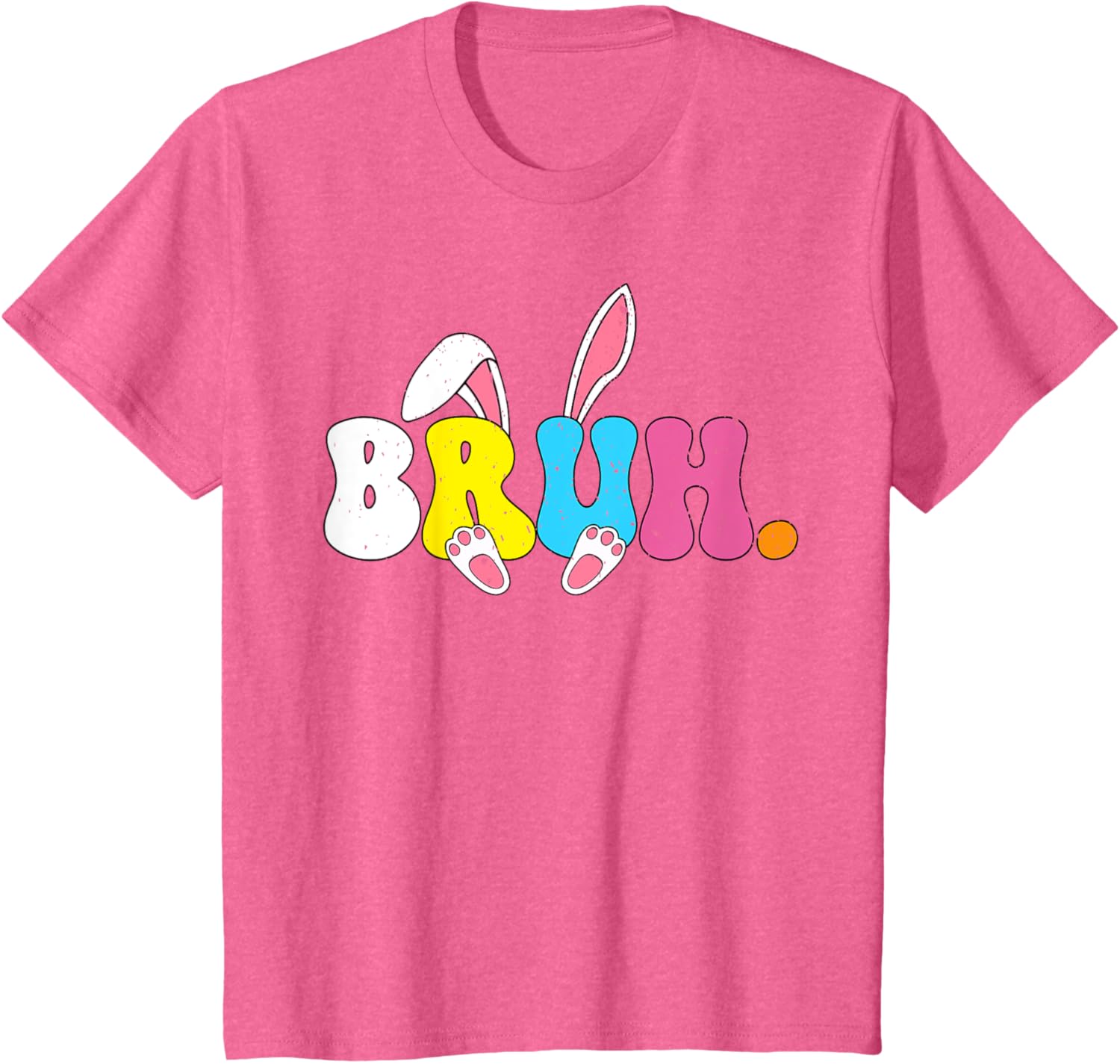 Bruh Easter Bunny Rabbit Face Easter Day Teens Boys Kids T-Shirt