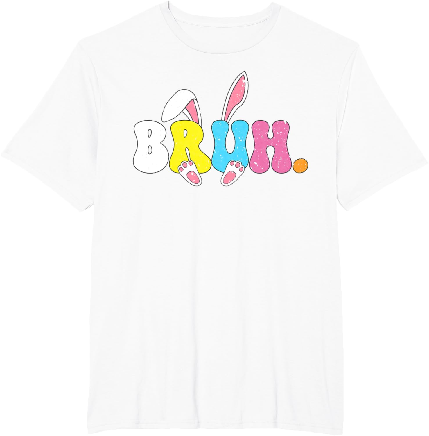 Bruh Easter Bunny Rabbit Face Easter Day Teens Boys Kids T-Shirt