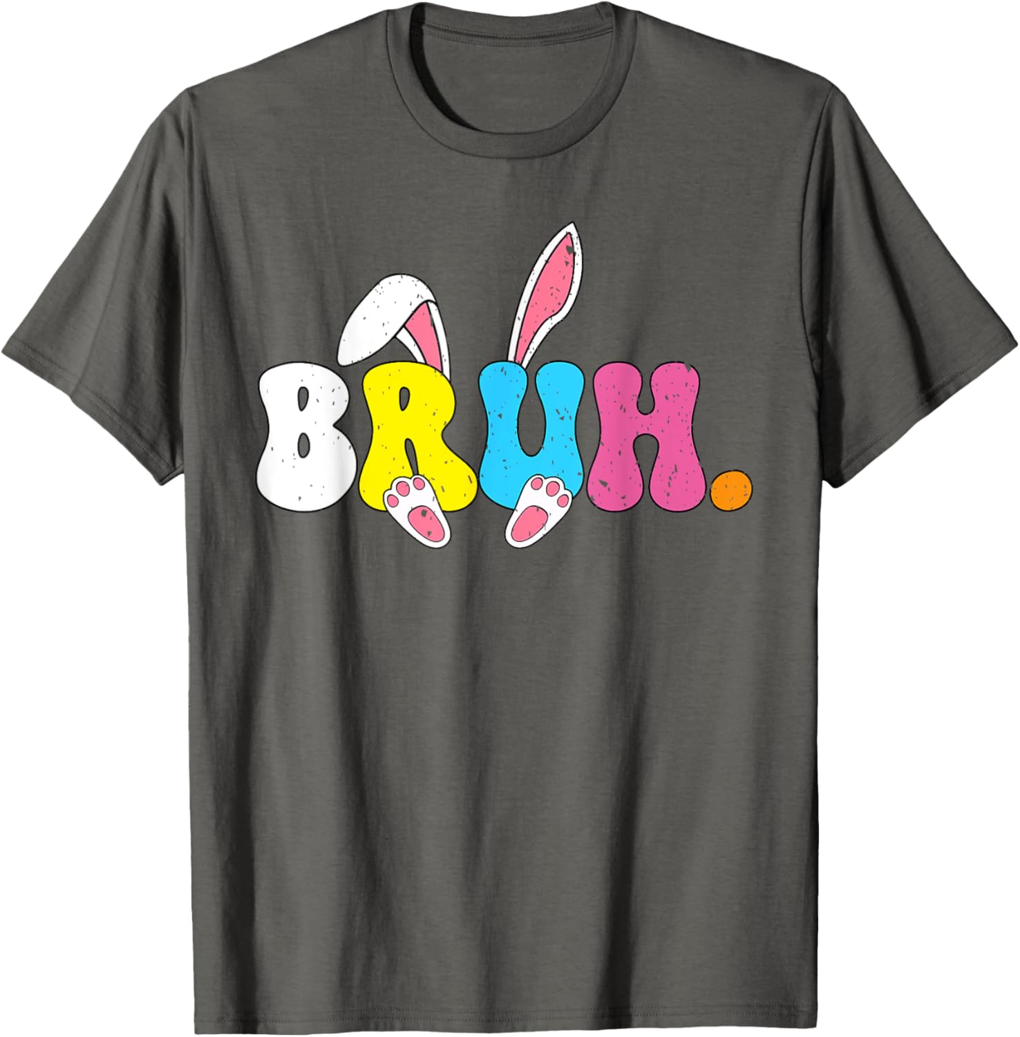 Bruh Easter Bunny Rabbit Face Easter Day Teens Boys Kids T-Shirt