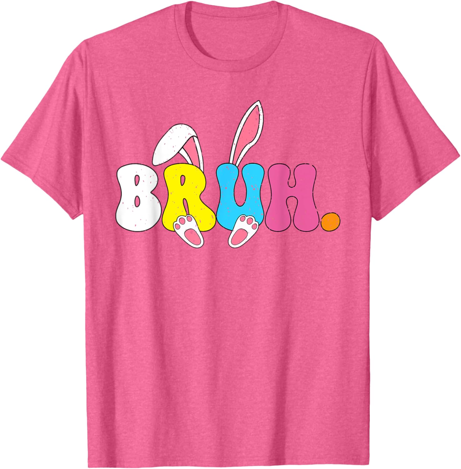 Bruh Easter Bunny Rabbit Face Easter Day Teens Boys Kids T-Shirt