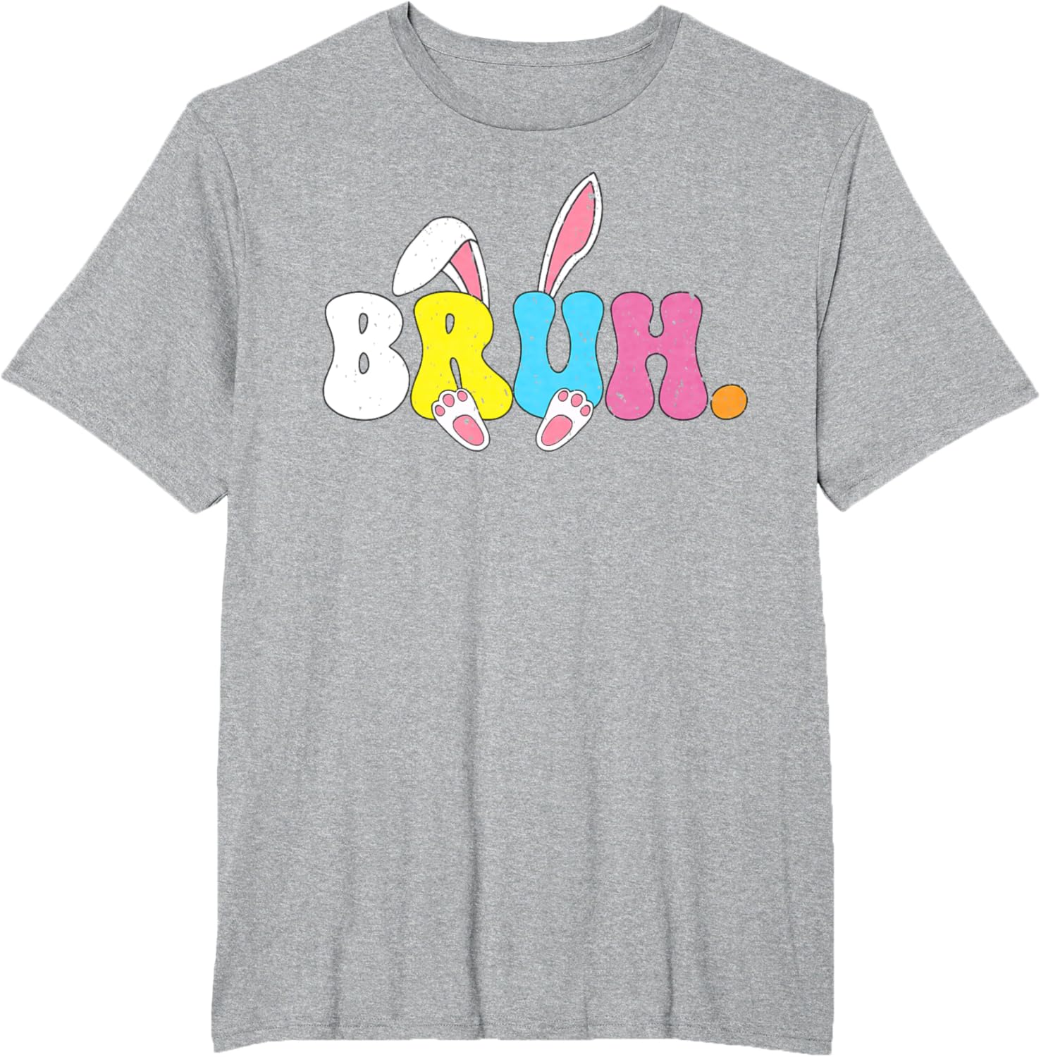 Bruh Easter Bunny Rabbit Face Easter Day Teens Boys Kids T-Shirt