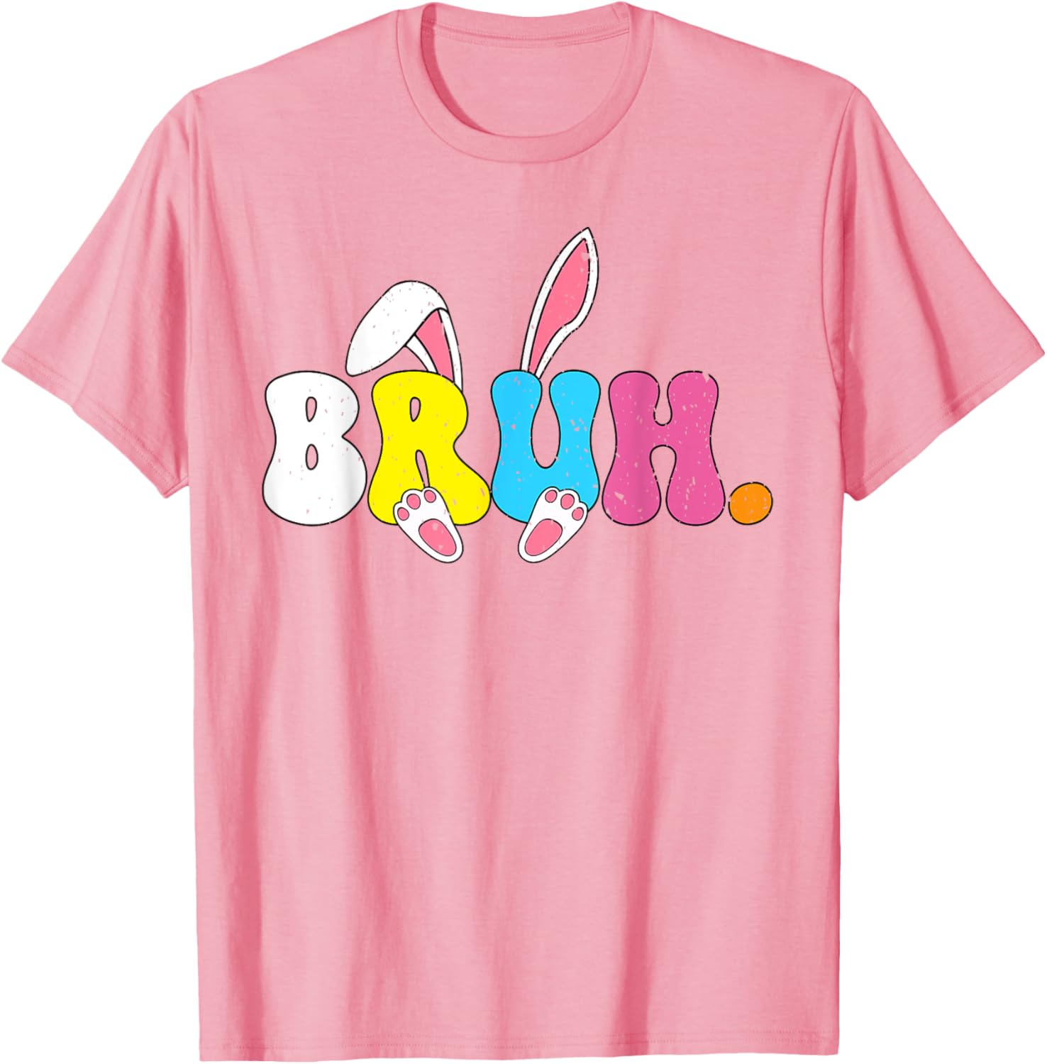 Bruh Easter Bunny Rabbit Face Easter Day Teens Boys Kids T-Shirt