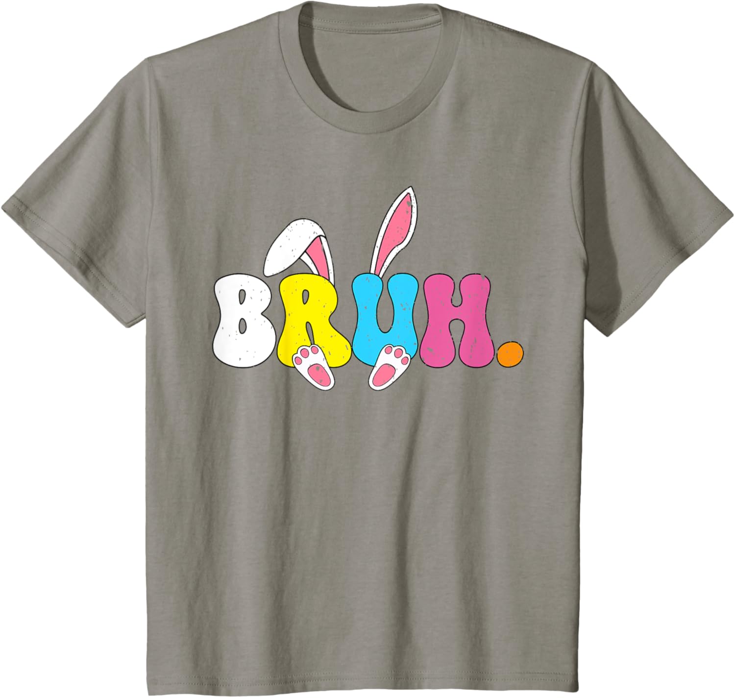 Bruh Easter Bunny Rabbit Face Easter Day Teens Boys Kids T-Shirt