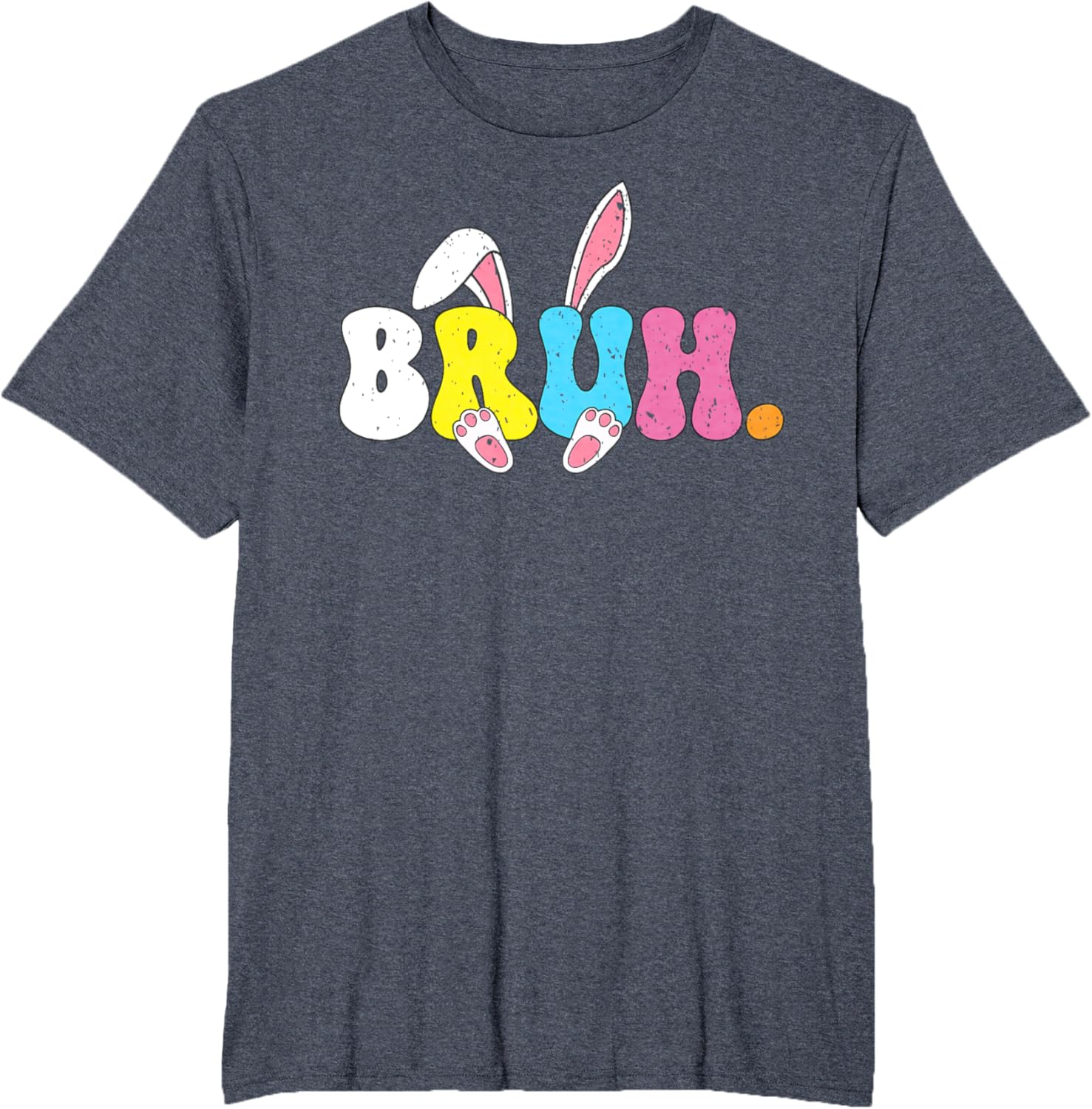 Bruh Easter Bunny Rabbit Face Easter Day Teens Boys Kids T-Shirt