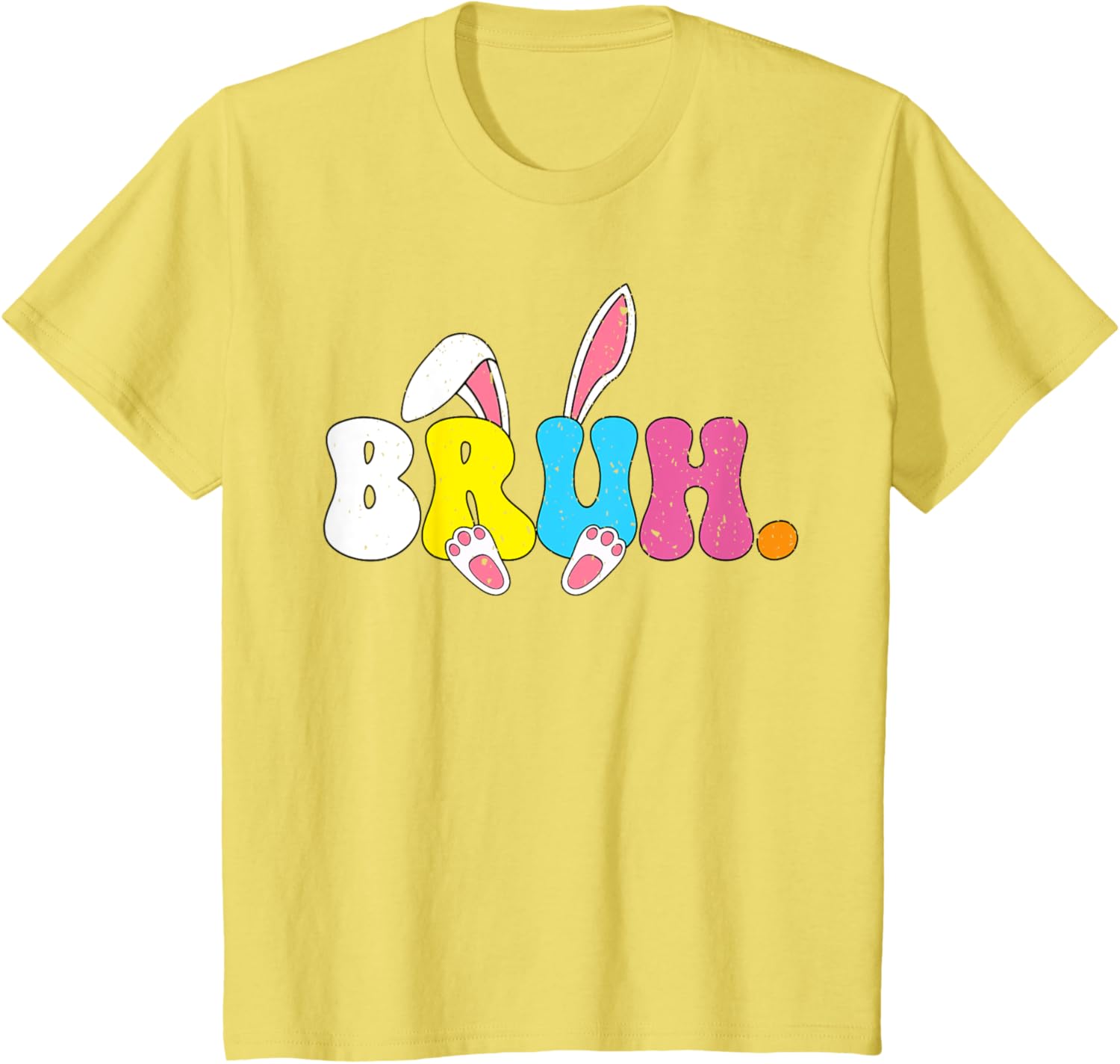 Bruh Easter Bunny Rabbit Face Easter Day Teens Boys Kids T-Shirt