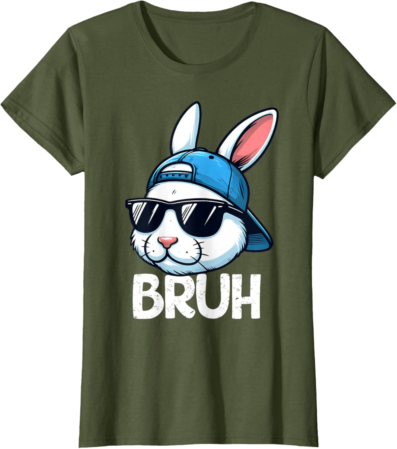 Bruh Easter Day Bunny Spring Easter Eggs Hunting Boys Kids T-Shirt