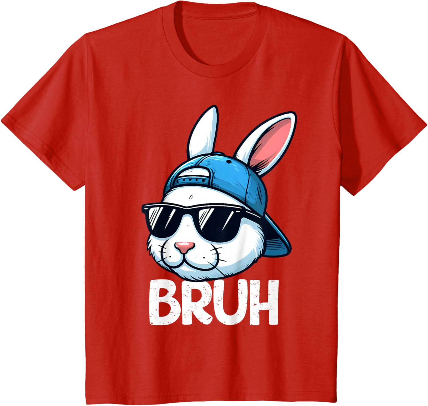 Bruh Easter Day Bunny Spring Easter Eggs Hunting Boys Kids T-Shirt