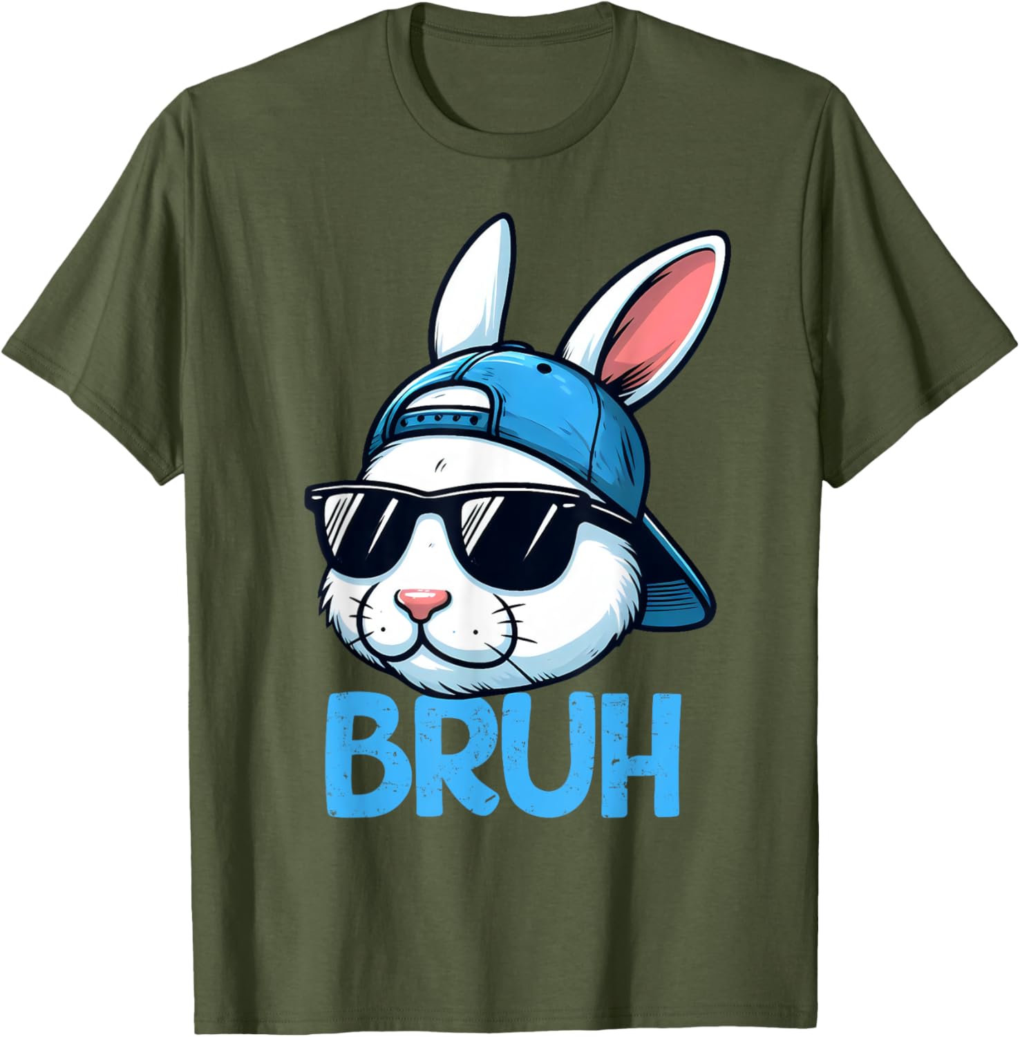 Bruh Easter Day Bunny Spring Easter Eggs Hunting Boys Kids T-Shirt