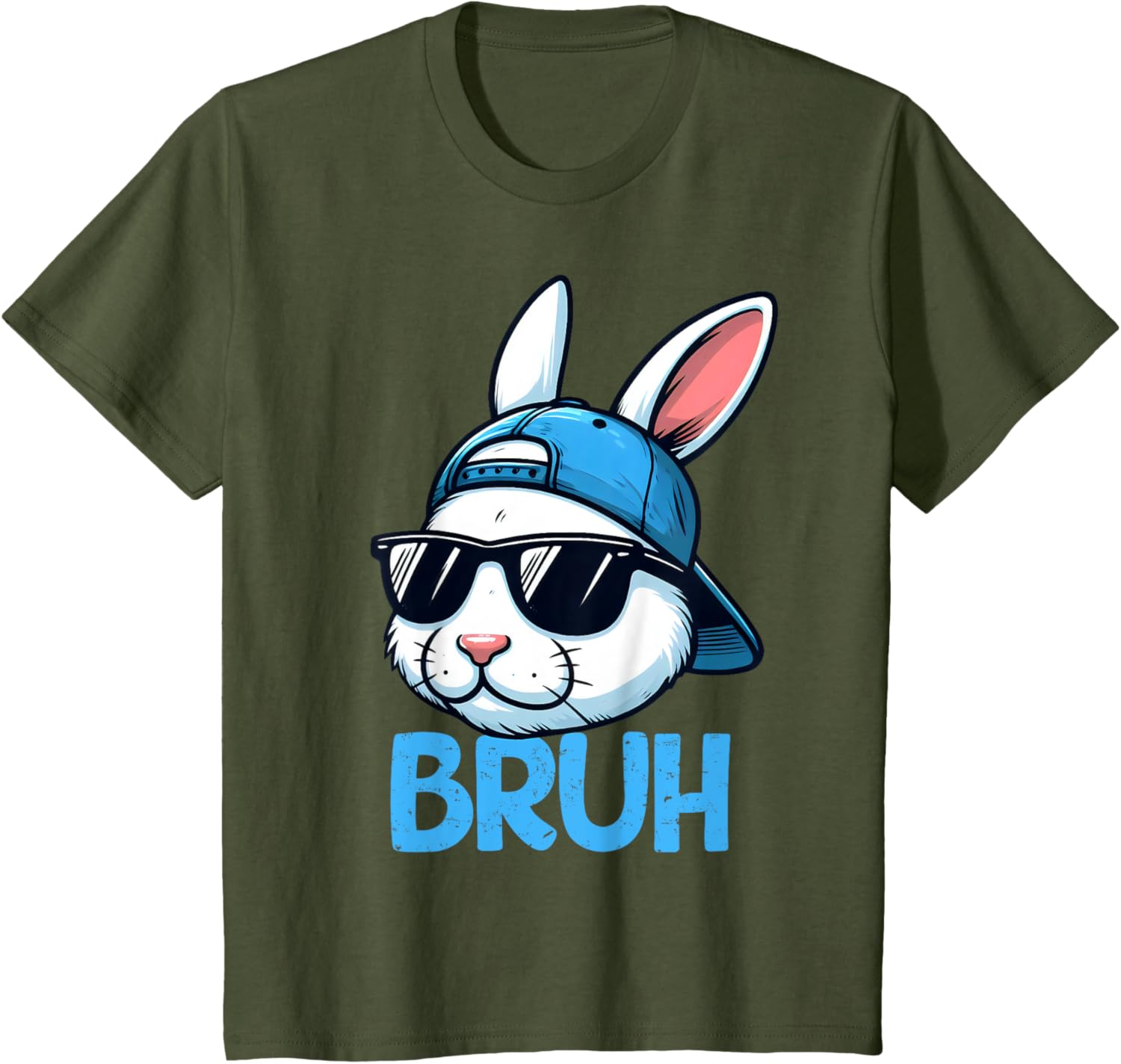 Bruh Easter Day Bunny Spring Easter Eggs Hunting Boys Kids T-Shirt