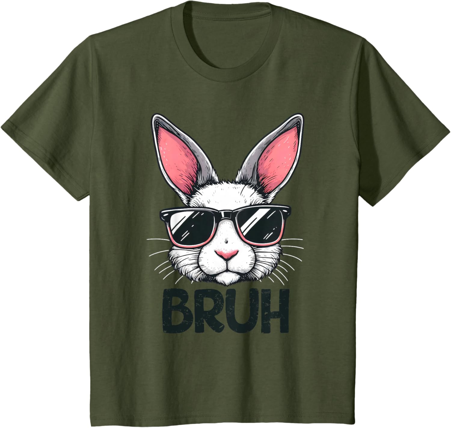 Bruh Easter Day Bunny Spring Easter Eggs Hunting Boys Kids T-Shirt