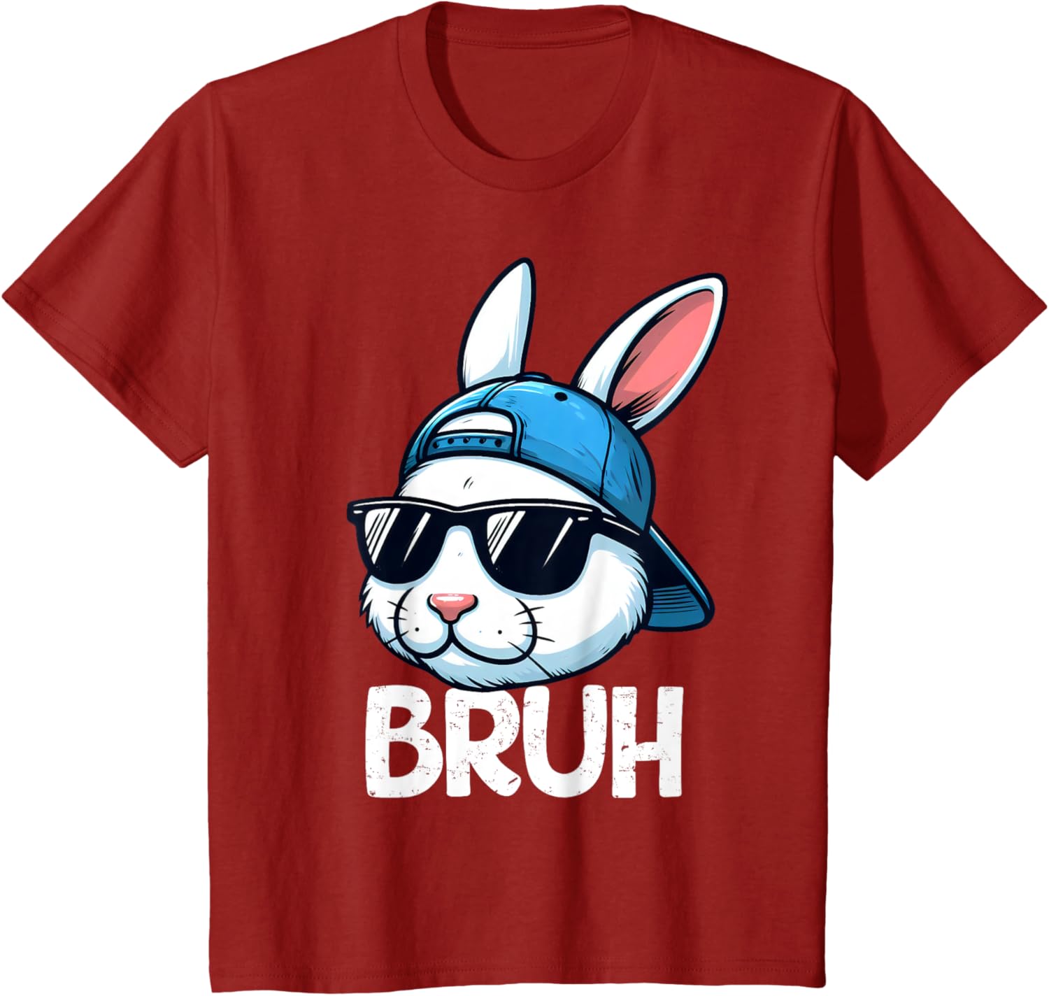 Bruh Easter Day Bunny Spring Easter Eggs Hunting Boys Kids T-Shirt