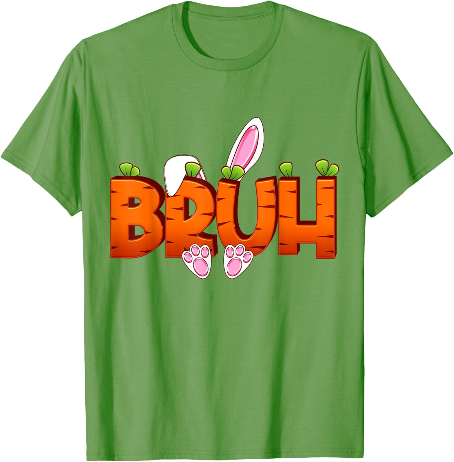 Bruh Easter Day Carrot Bunny Greeting Teens Boys Kids Men T-Shirt