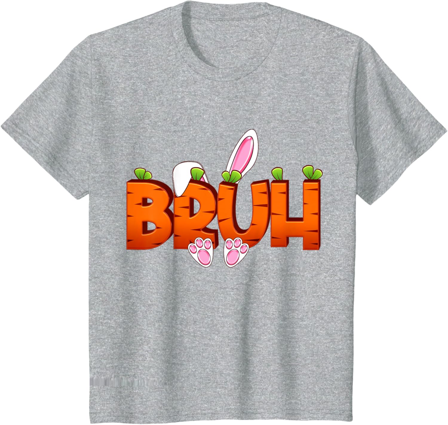 Bruh Easter Day Carrot Bunny Greeting Teens Boys Kids Men T-Shirt