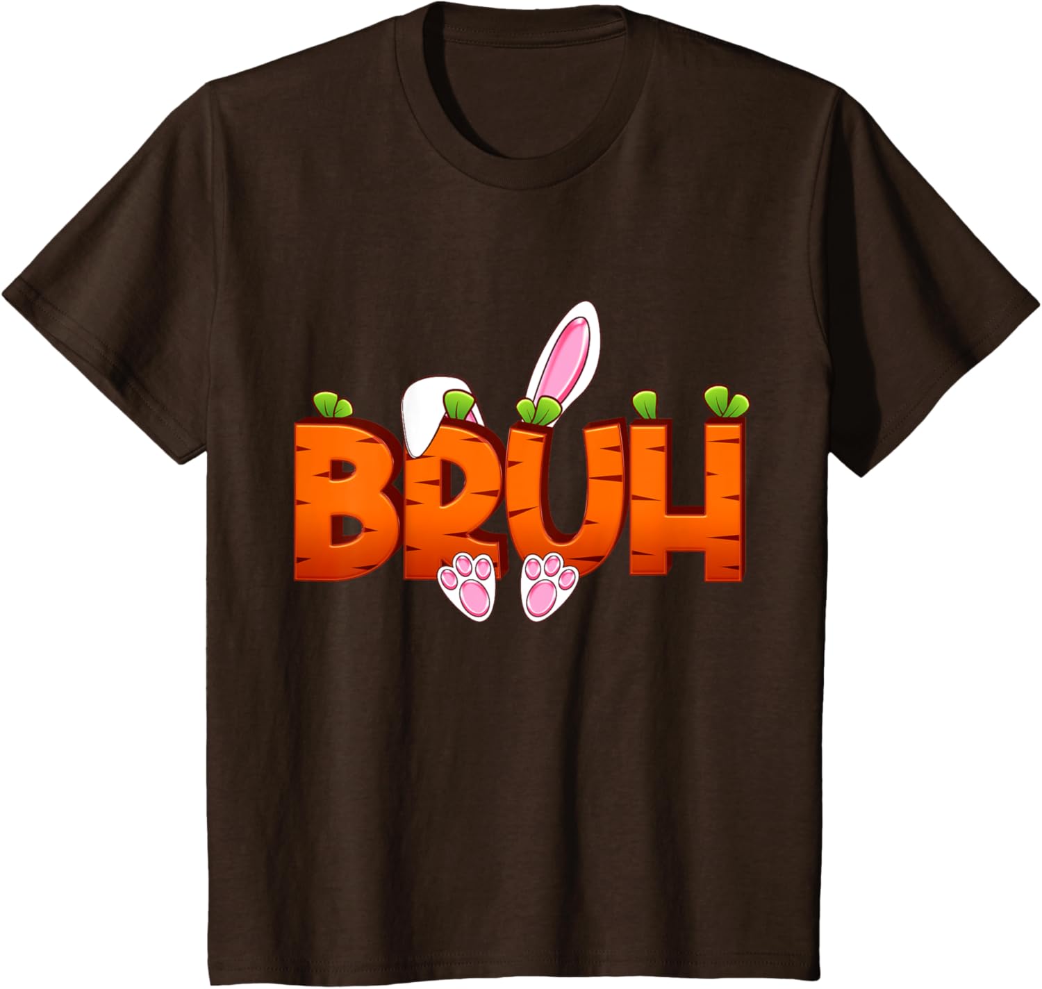 Bruh Easter Day Carrot Bunny Greeting Teens Boys Kids Men T-Shirt