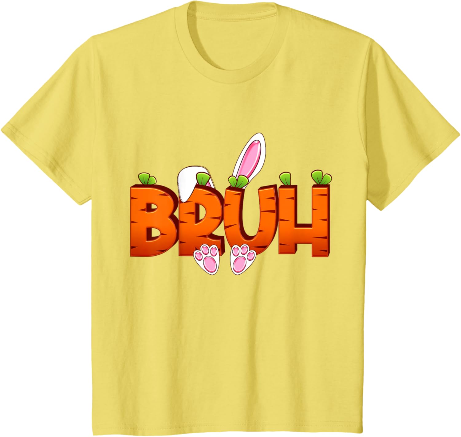 Bruh Easter Day Carrot Bunny Greeting Teens Boys Kids Men T-Shirt