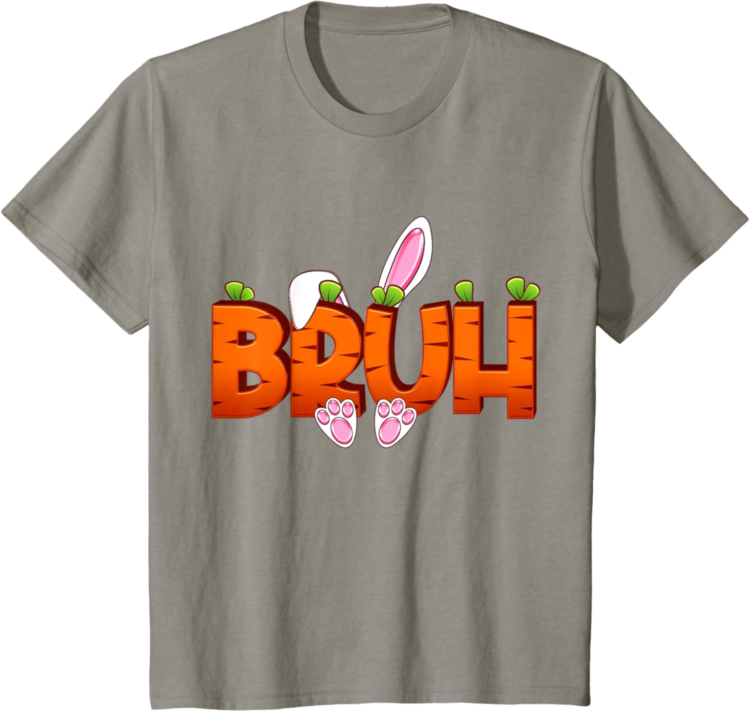 Bruh Easter Day Carrot Bunny Greeting Teens Boys Kids Men T-Shirt