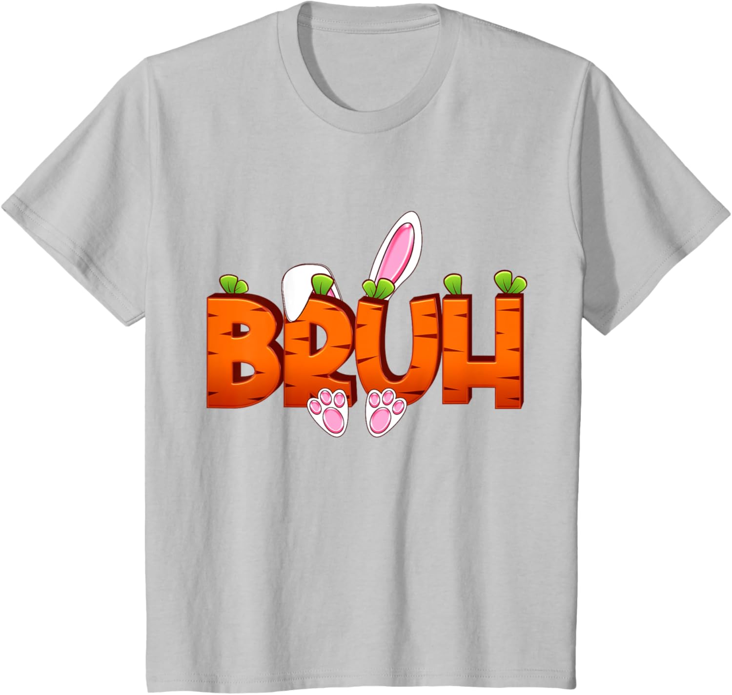 Bruh Easter Day Carrot Bunny Greeting Teens Boys Kids Men T-Shirt