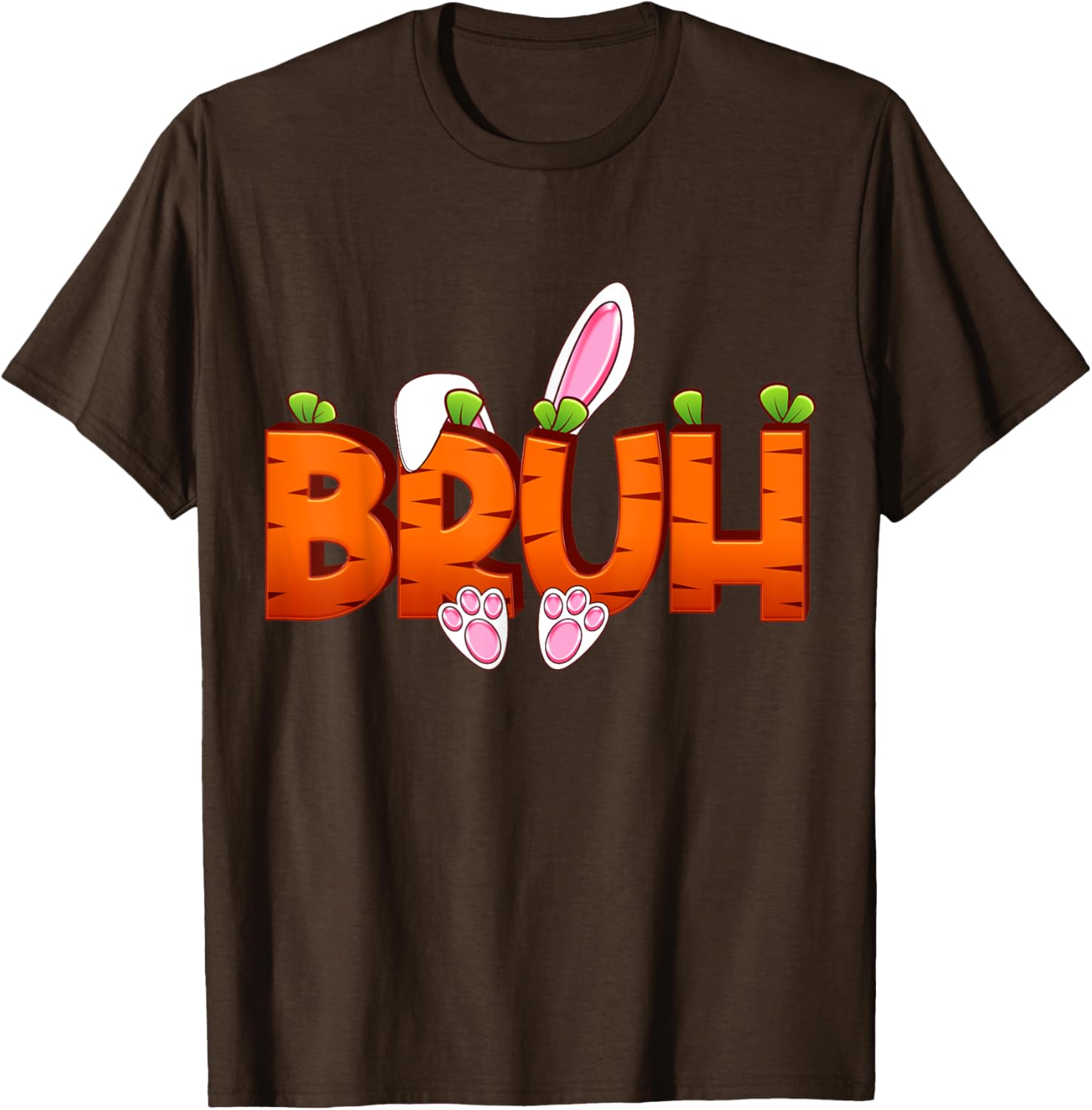 Bruh Easter Day Carrot Bunny Greeting Teens Boys Kids Men T-Shirt