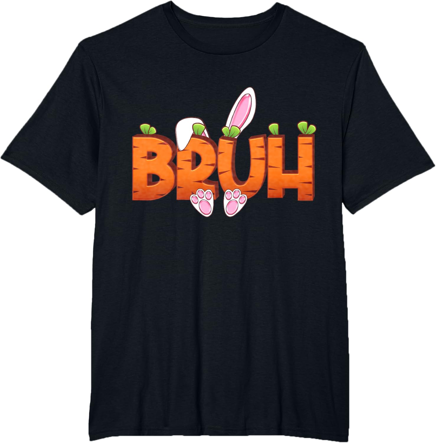 Bruh Easter Day Carrot Bunny Greeting Teens Boys Kids Men T-Shirt