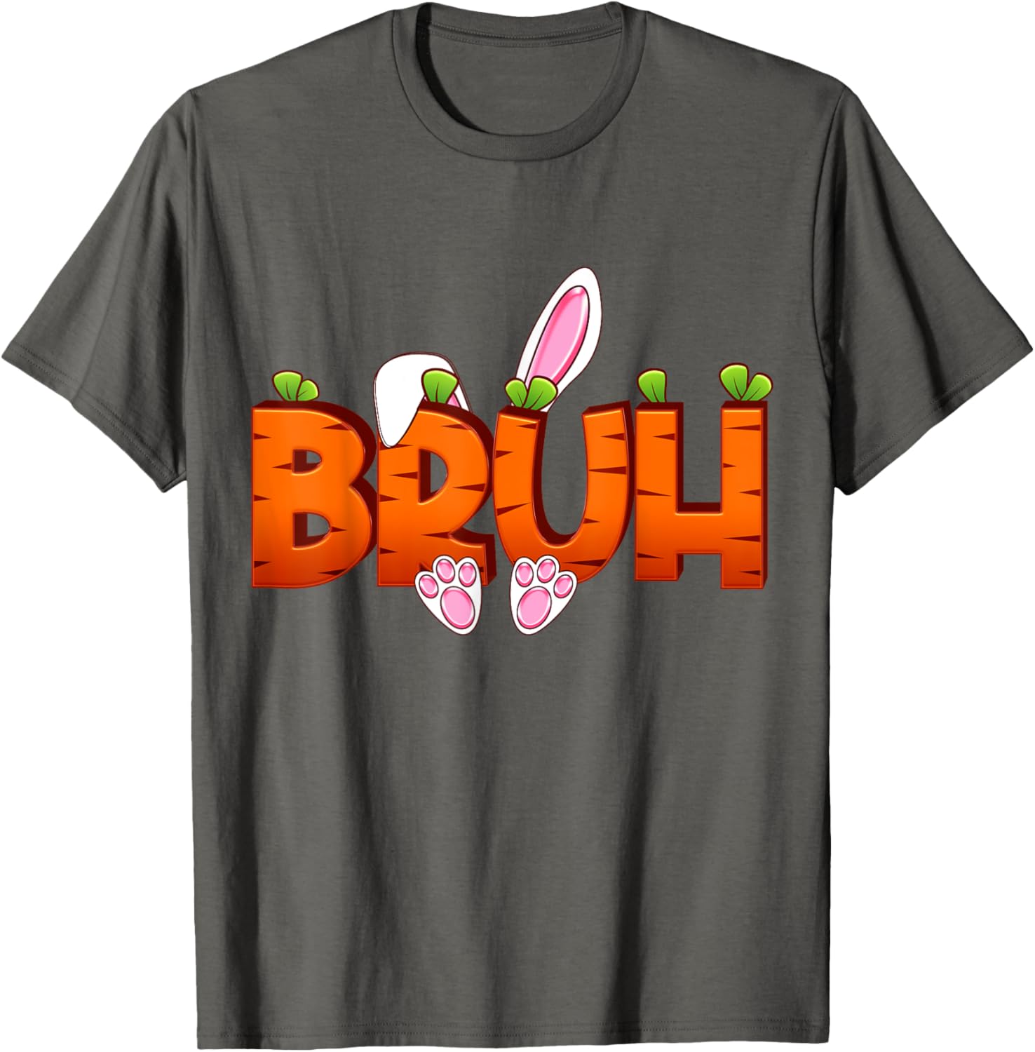 Bruh Easter Day Carrot Bunny Greeting Teens Boys Kids Men T-Shirt