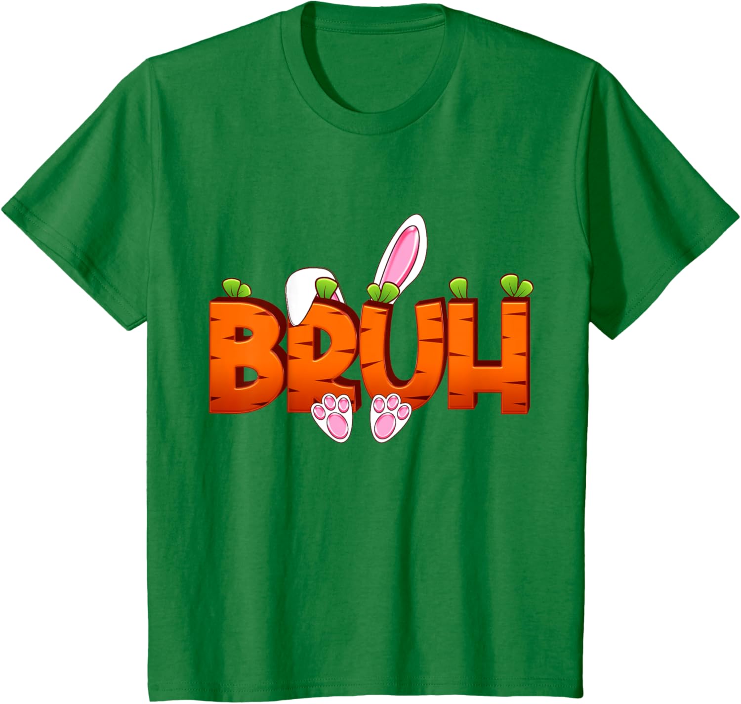 Bruh Easter Day Carrot Bunny Greeting Teens Boys Kids Men T-Shirt