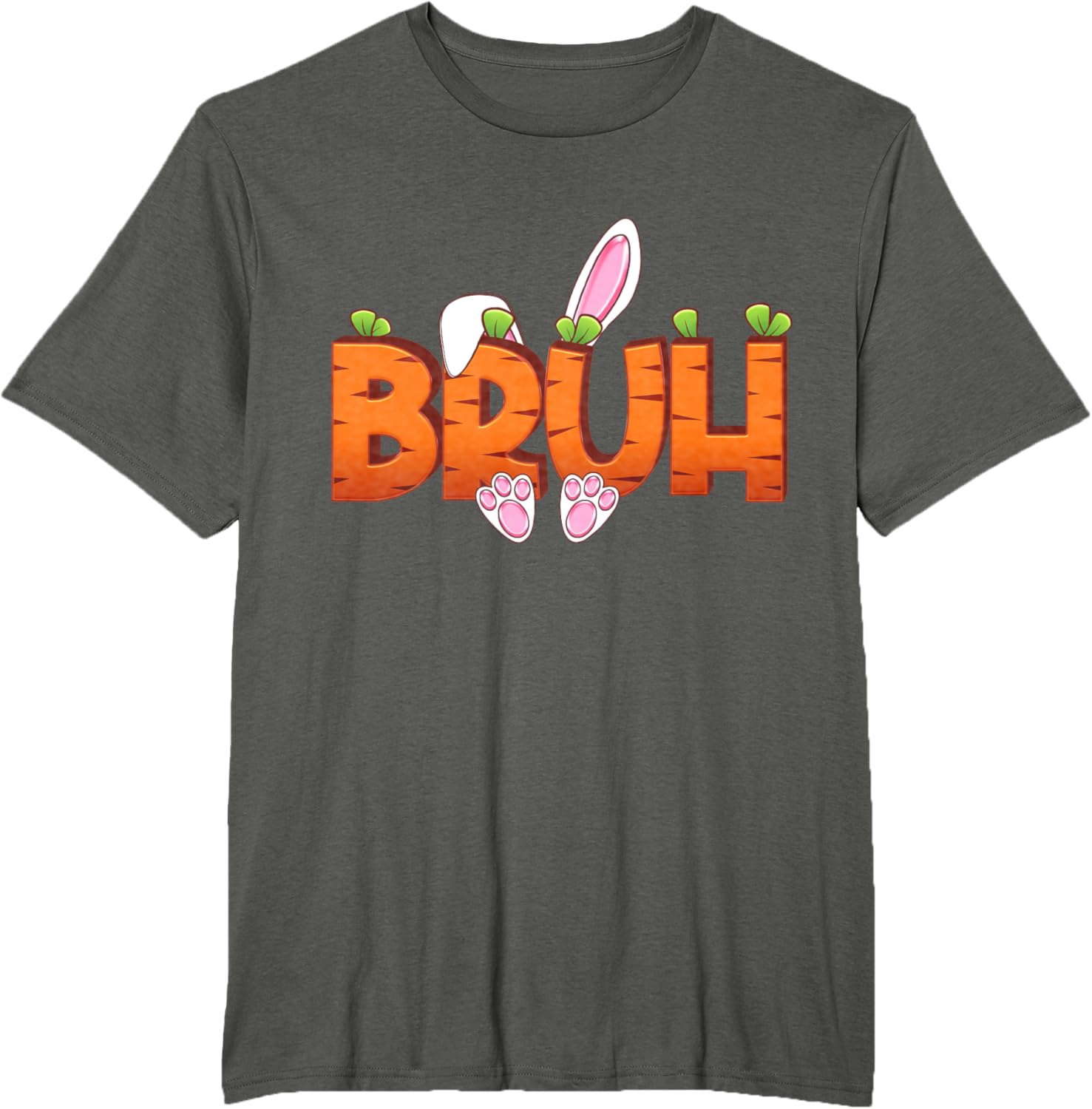 Bruh Easter Day Carrot Bunny Greeting Teens Boys Kids Men T-Shirt