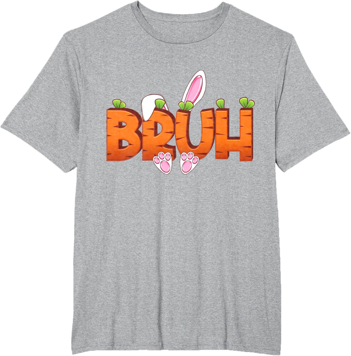 Bruh Easter Day Carrot Bunny Greeting Teens Boys Kids Men T-Shirt