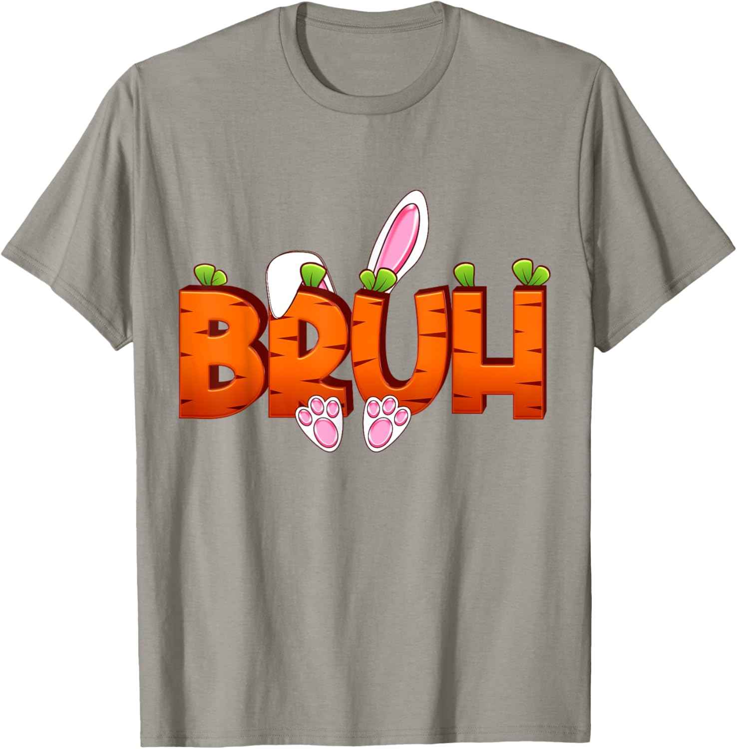 Bruh Easter Day Carrot Bunny Greeting Teens Boys Kids Men T-Shirt