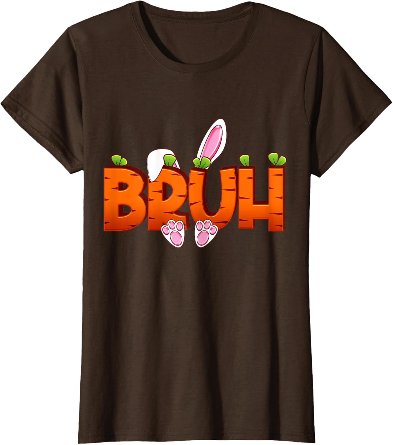 Bruh Easter Day Carrot Bunny Greeting Teens Boys Kids Men T-Shirt