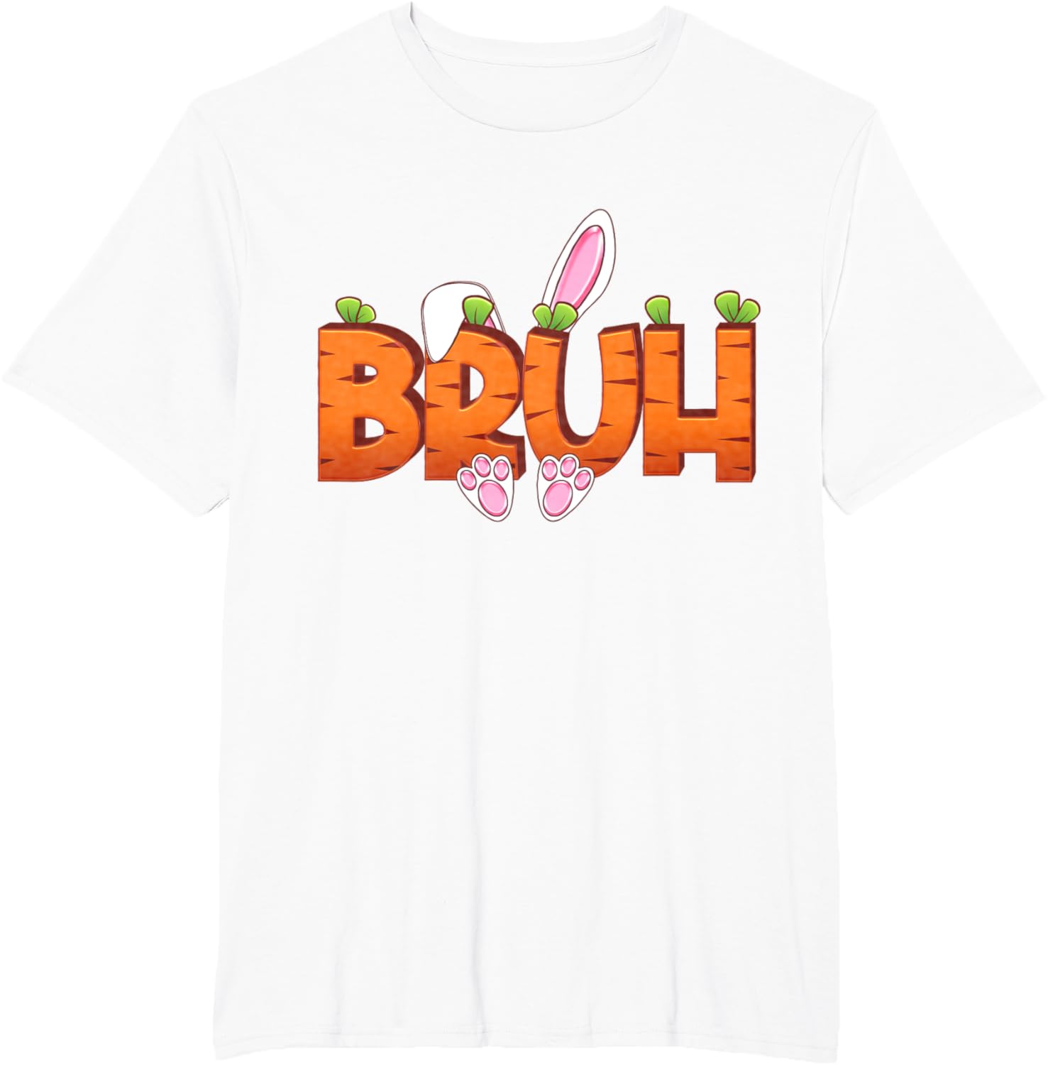 Bruh Easter Day Carrot Bunny Greeting Teens Boys Kids Men T-Shirt