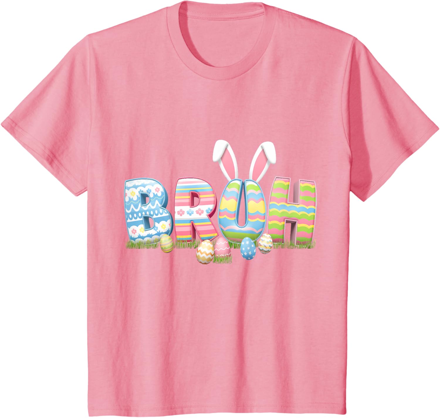 Bruh Easter Day Meme Funny Teen Boys Girl Egg Hunting Rabbit T-Shirt