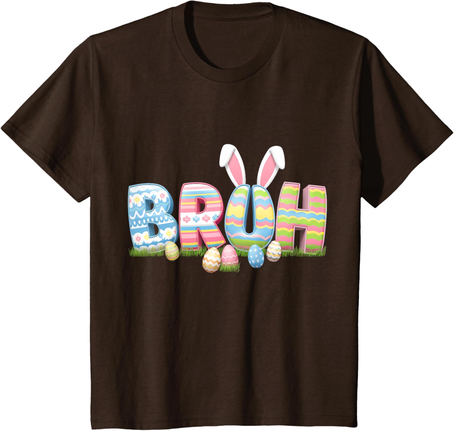 Bruh Easter Day Meme Funny Teen Boys Girl Egg Hunting Rabbit T-Shirt