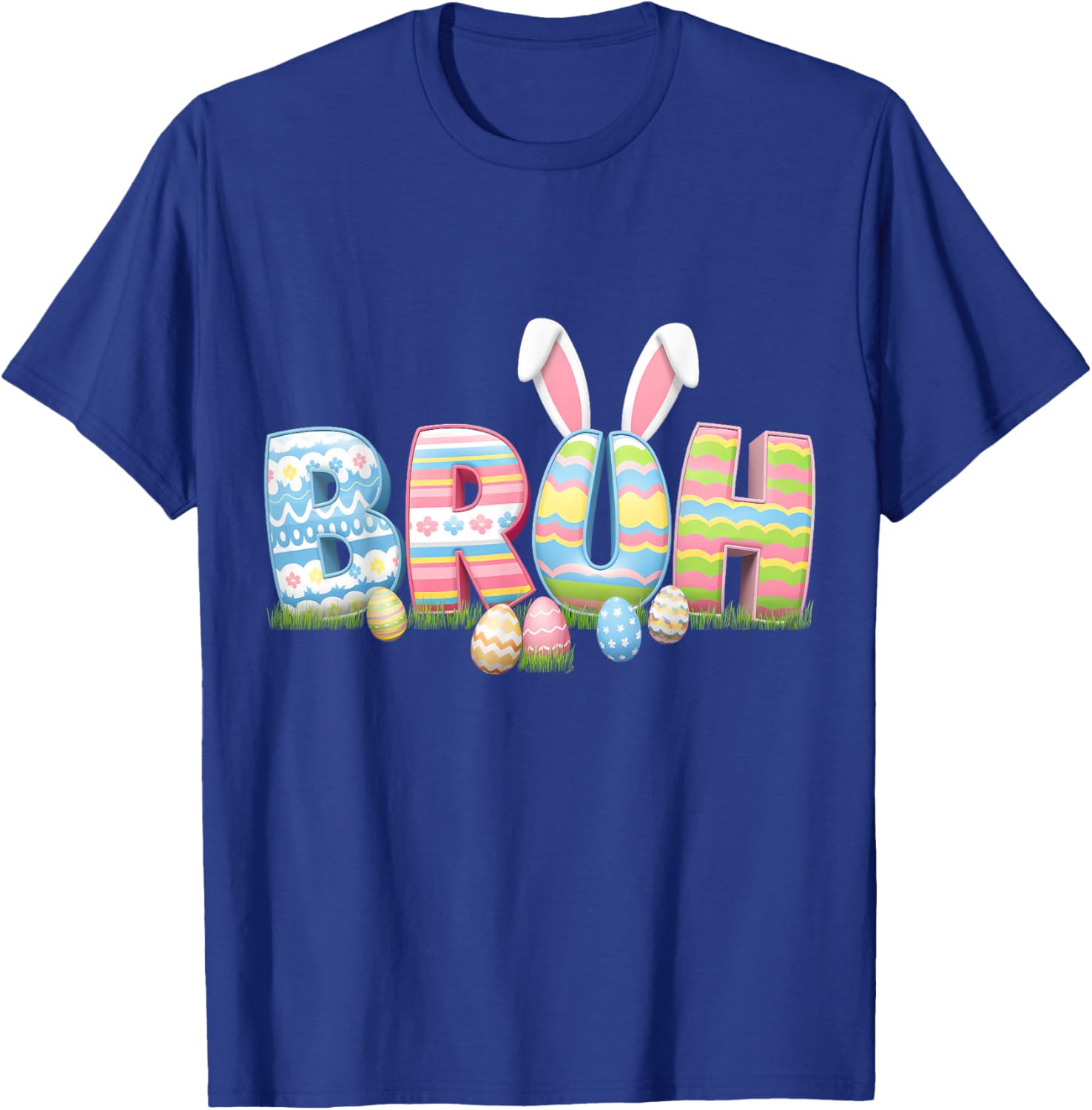 Bruh Easter Day Meme Funny Teen Boys Girl Egg Hunting Rabbit T-Shirt