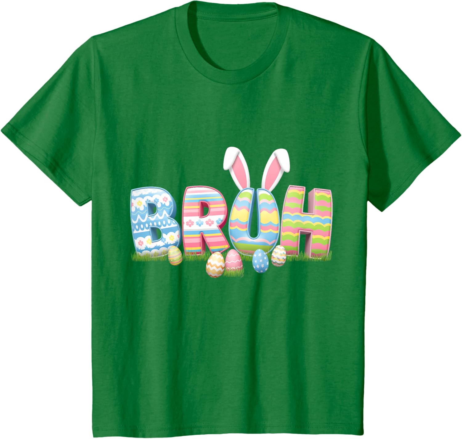 Bruh Easter Day Meme Funny Teen Boys Girl Egg Hunting Rabbit T-Shirt