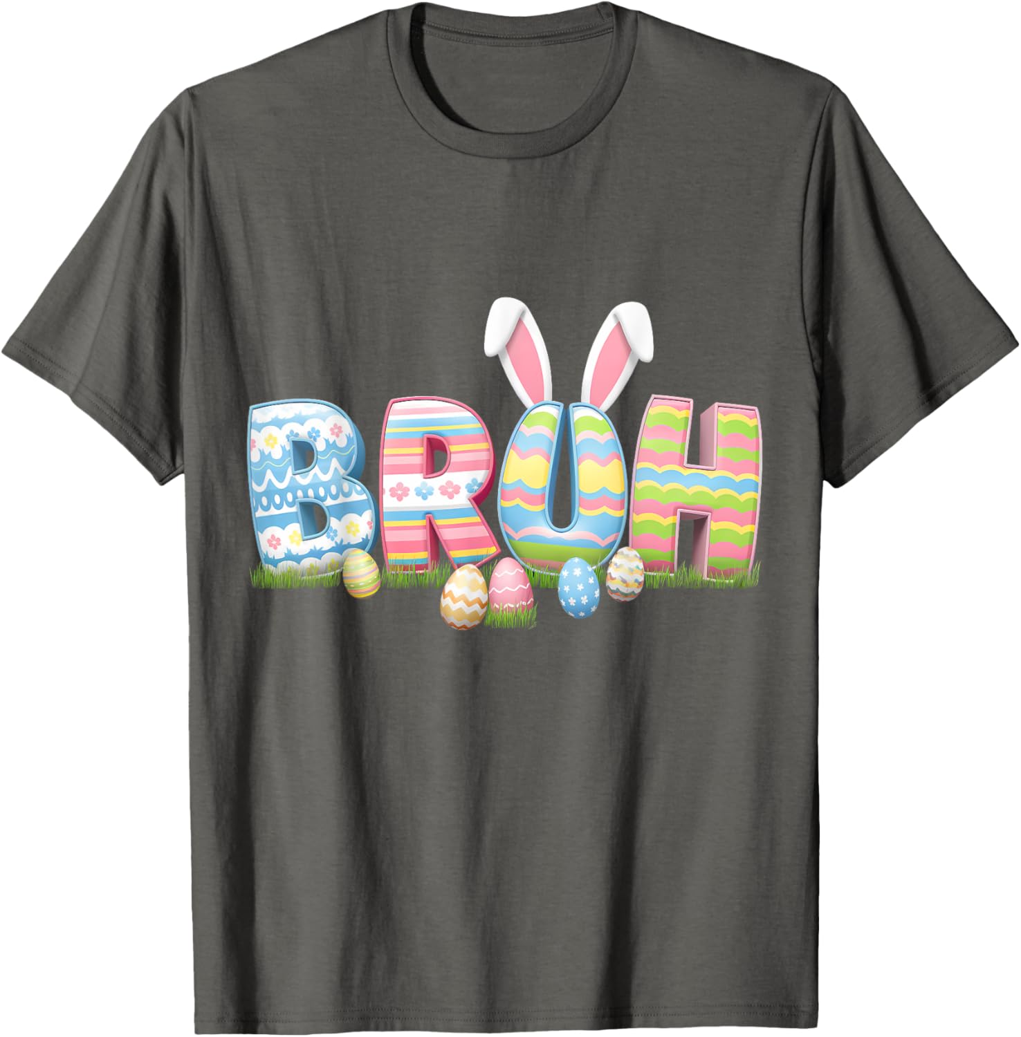 Bruh Easter Day Meme Funny Teen Boys Girl Egg Hunting Rabbit T-Shirt