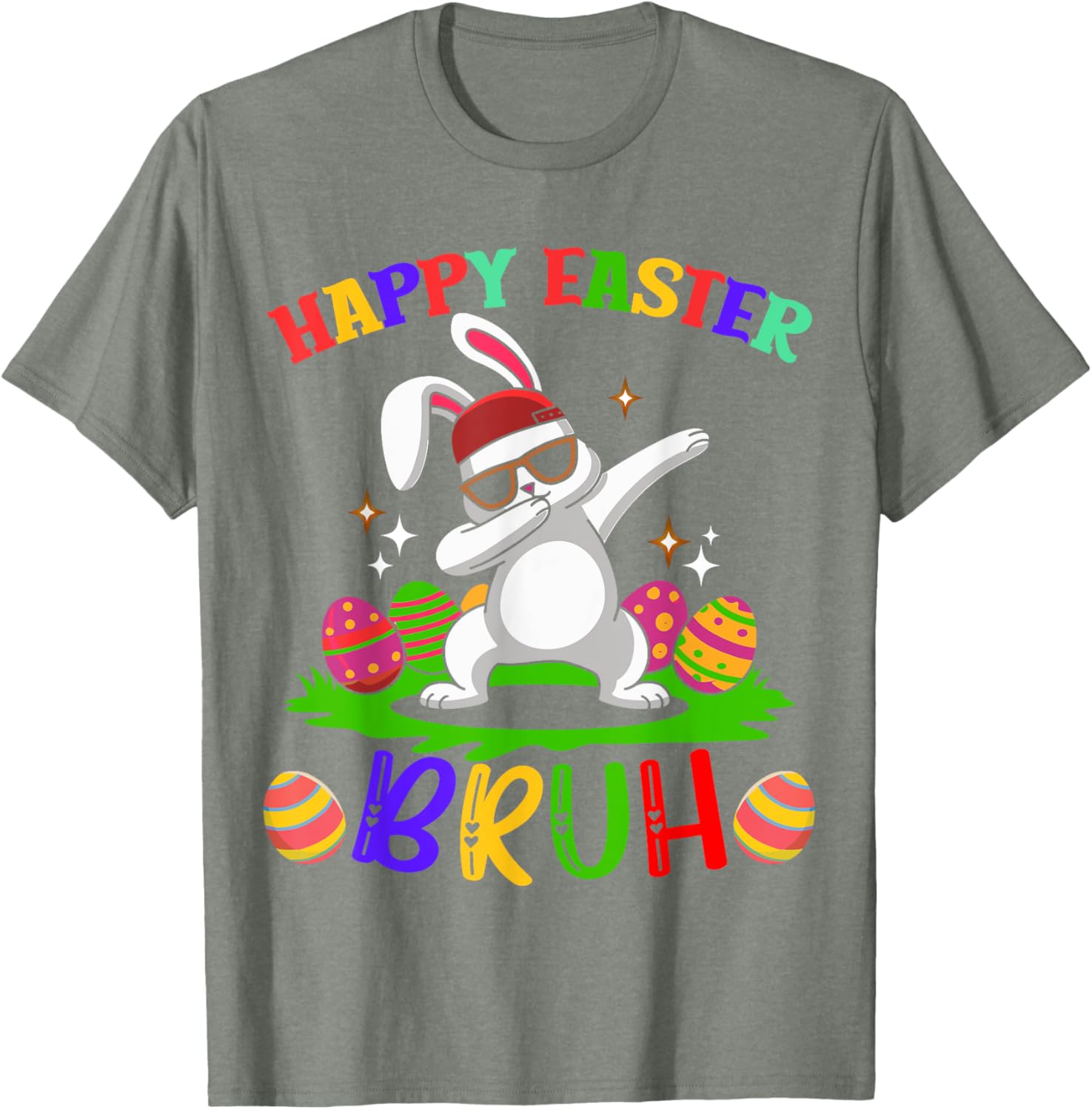 Bruh Easter Teens Boys Kids Happy Easter Bruh T-Shirt