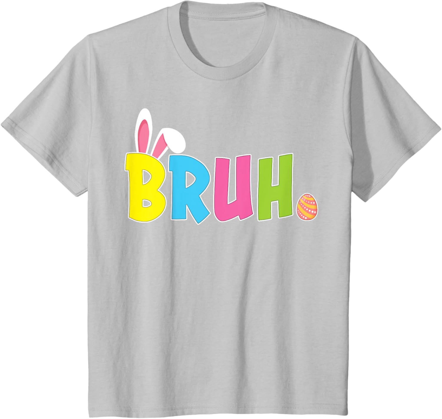 Bruh Funny Easter Day Bunny Teens Boys Girls T-Shirt