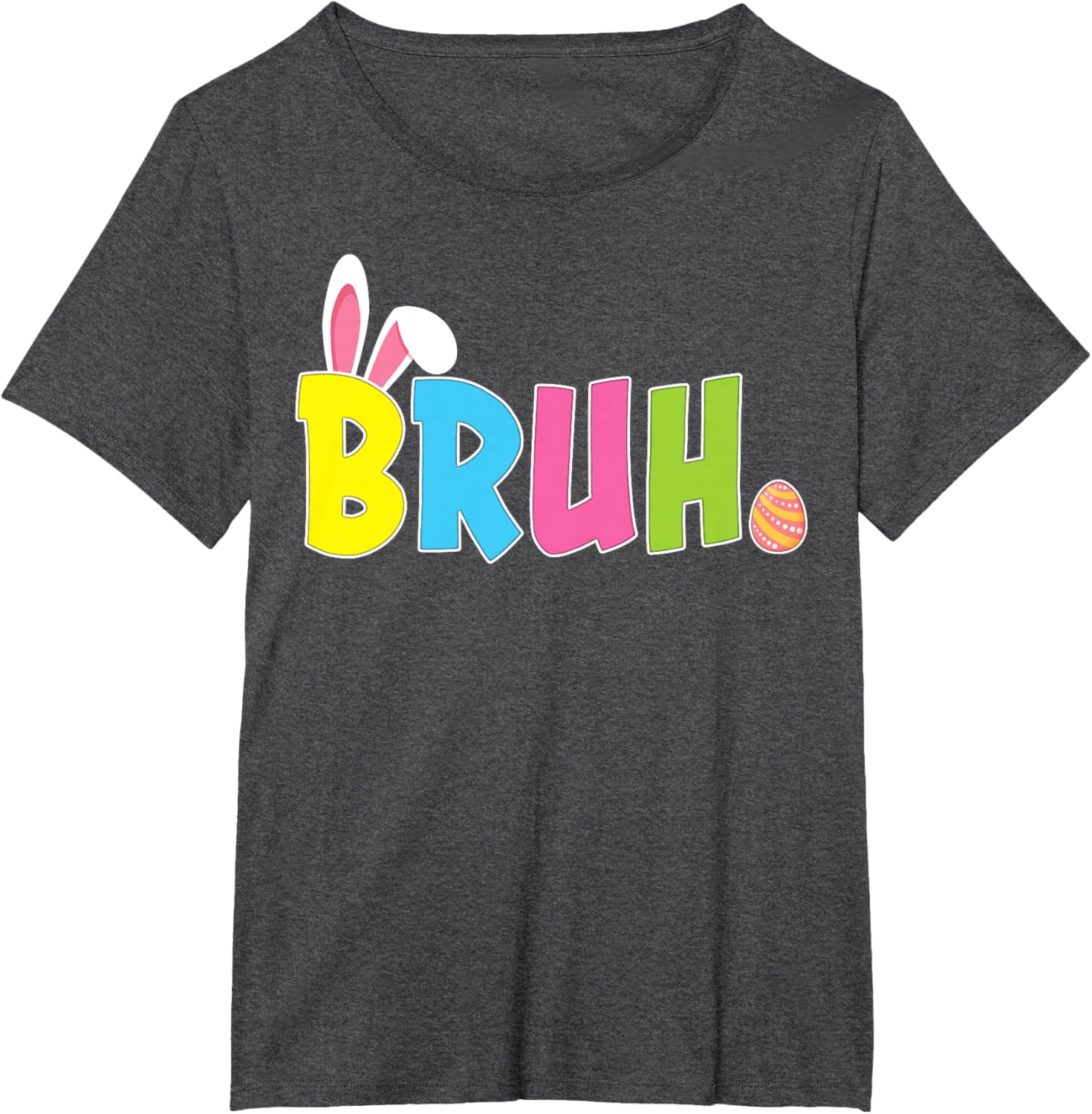 Bruh Funny Easter Day Bunny Teens Boys Girls T-Shirt