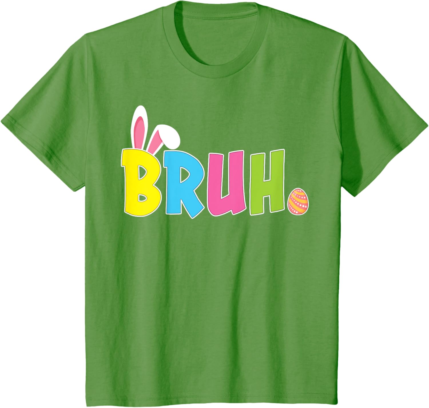 Bruh Funny Easter Day Bunny Teens Boys Girls T-Shirt